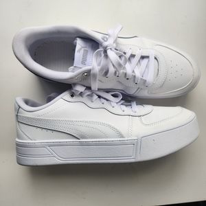 white Puma sneakers